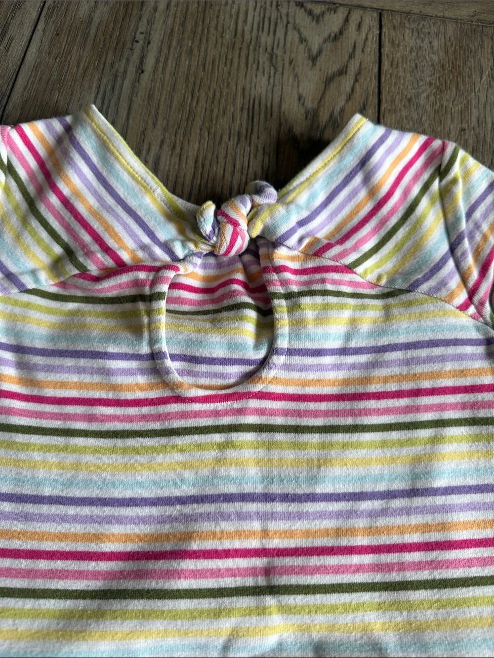 Gymboree Girls Pastel Rainbow Striped Pocket Dress Size 5